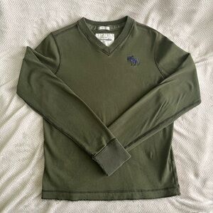 🐊Y2K Army Green Long Sleeve Tee!🐊